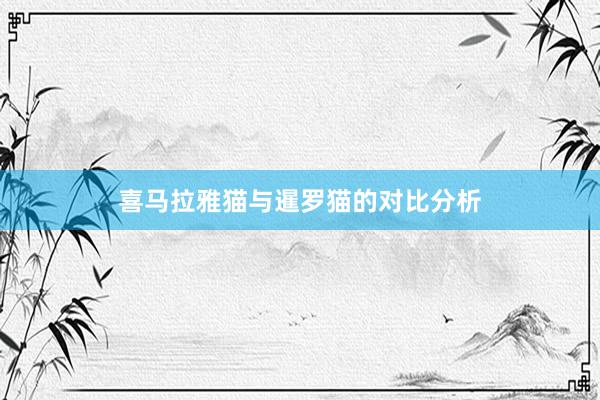 喜马拉雅猫与暹罗猫的对比分析